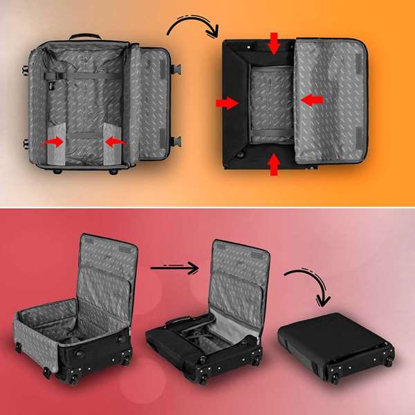 Karactermania Maleta de Cabina Plegable Minnie Mouse Curious 35x20x55 cm Equipaje Blando 2 Ruedas Cierre TS Lock