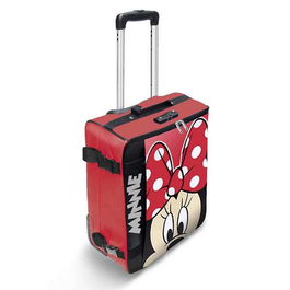 Karactermania Maleta de Cabina Plegable Minnie Mouse Curious 35x20x55 cm Equipaje Blando 2 Ruedas Cierre TS Lock