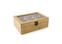Inde Caja para té de bambú - 22,2 cm x 17,2 cm x 7,8 cm (12 Unidades)