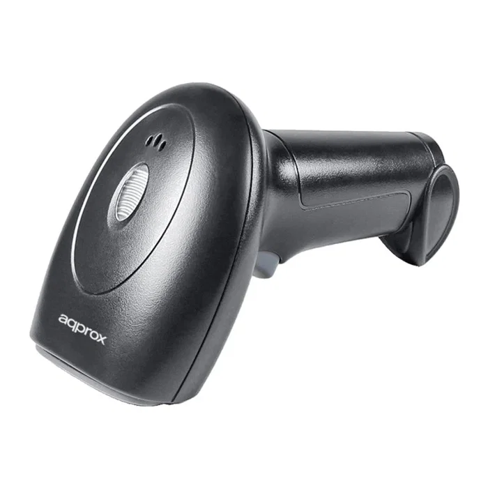 Approx APPLS21 Lector de Códigos de Barras Portátil 1D/2D/QR, Escáner USB sin Drivers, Negro - Ideal para Puntos de Venta