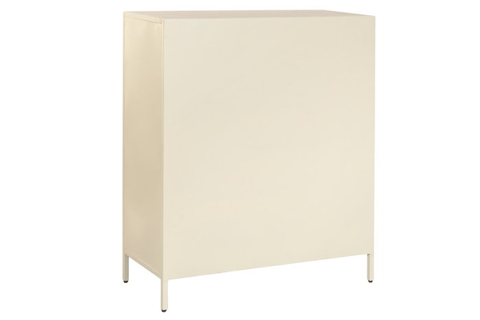 DKD Home Decor Aparador de Metal y Cristal Templado Crema DKD Home Decor Aparador de Metal y Cristal Templado Crema