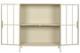 DKD Home Decor Aparador de Metal y Cristal Templado Crema