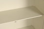 DKD Home Decor Aparador de Metal y Cristal Templado Crema
