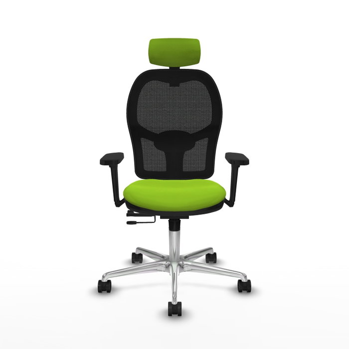PIQUERAS Y CRESPO Silla de oficina Jorquera con mecanismo Sincro/Traslack Pistacho y Negro