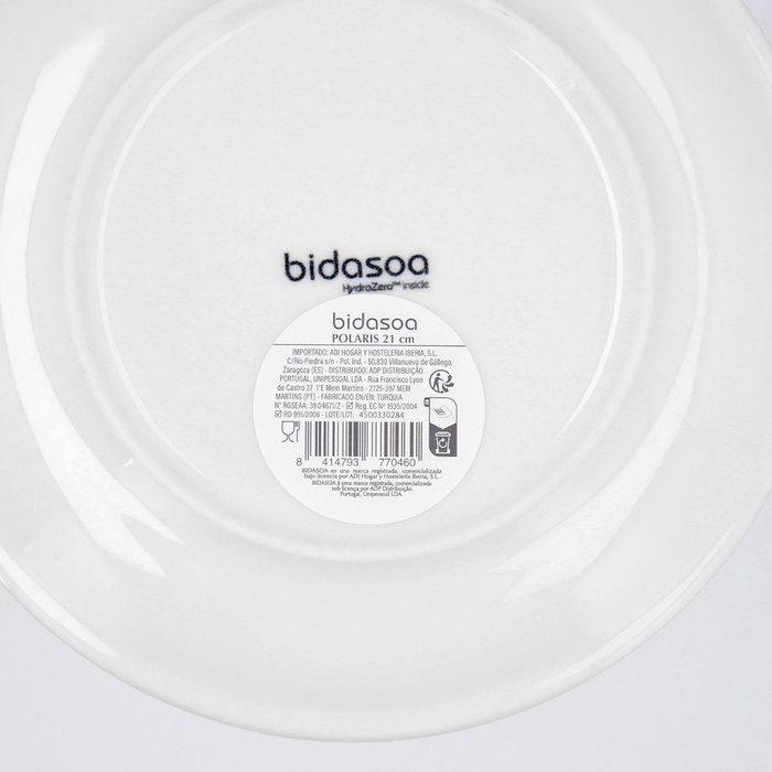Plato Postre Porcelana Polaris Hydrozero Bidasoa 21 cm Plato Postre Porcelana Polaris Hydrozero Bidasoa 21 cm