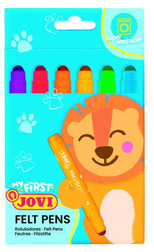 JOVI Estuche de 6 Rotuladores My First Felt Pens Colores Surtidos