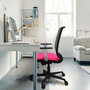 PIQUERAS Y CRESPO Silla de oficina Alares traslack con malla negra y asiento amarillo