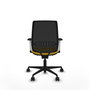 PIQUERAS Y CRESPO Silla de oficina Alares traslack con malla negra y asiento amarillo