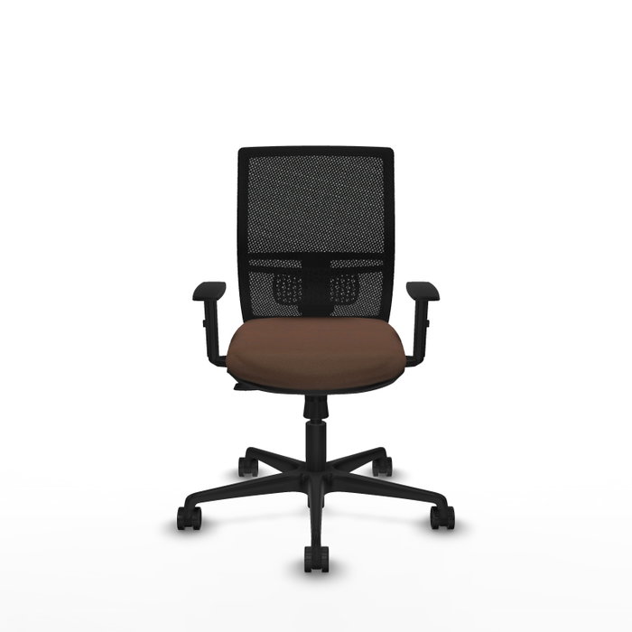 PIQUERAS Y CRESPO Silla de oficina Yunquera con mecanismo Sincro/Traslack, Marrón oscuro y Negro PIQUERAS Y CRESPO Silla de oficina Yunquera con mecanismo Sincro/Traslack, Marrón oscuro y Negro