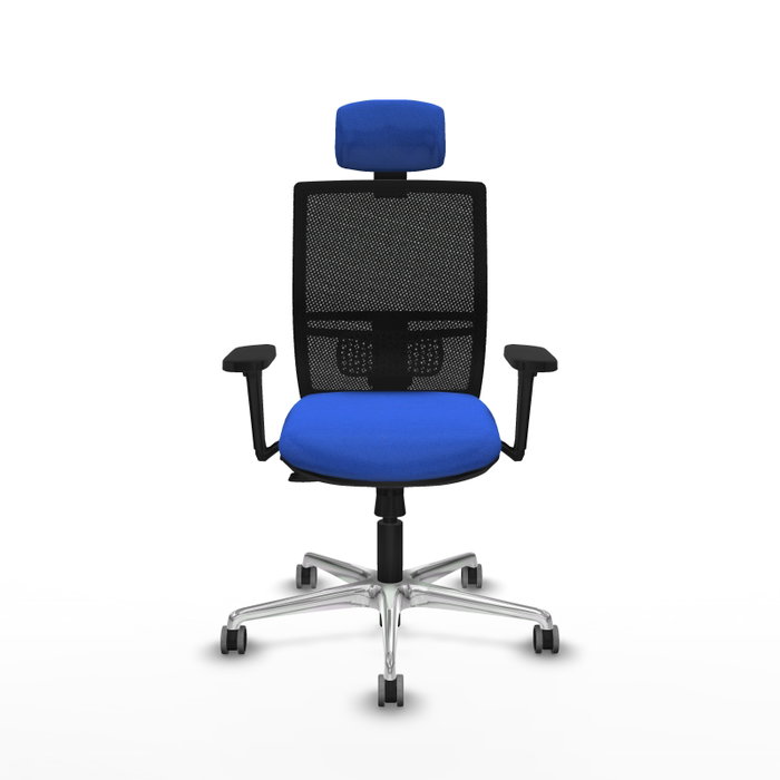 PIQUERAS Y CRESPO Silla de oficina Yunquera con mecanismo Sincro/Traslack, Azul y Negro PIQUERAS Y CRESPO Silla de oficina Yunquera con mecanismo Sincro/Traslack, Azul y Negro