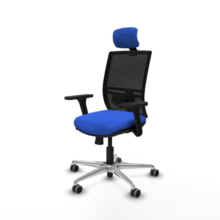 PIQUERAS Y CRESPO Silla de oficina Yunquera con mecanismo Sincro/Traslack, Azul y Negro PIQUERAS Y CRESPO Silla de oficina Yunquera con mecanismo Sincro/Traslack, Azul y Negro