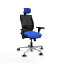 PIQUERAS Y CRESPO Silla de oficina Yunquera con mecanismo Sincro/Traslack, Azul y Negro