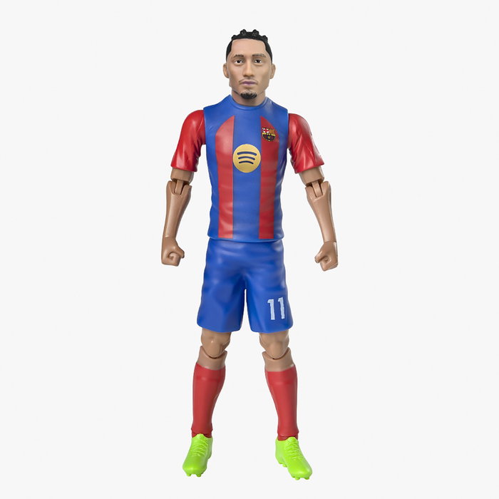 Banbo Toys Figura Articulable de Raphinha FC Barcelona 20 cm 80693 - Figura Coleccionable de Fútbol de PVC