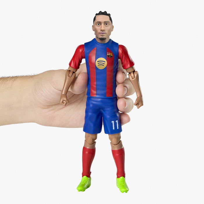 Banbo Toys Figura Articulable de Raphinha FC Barcelona 20 cm 80693 - Figura Coleccionable de Fútbol de PVC