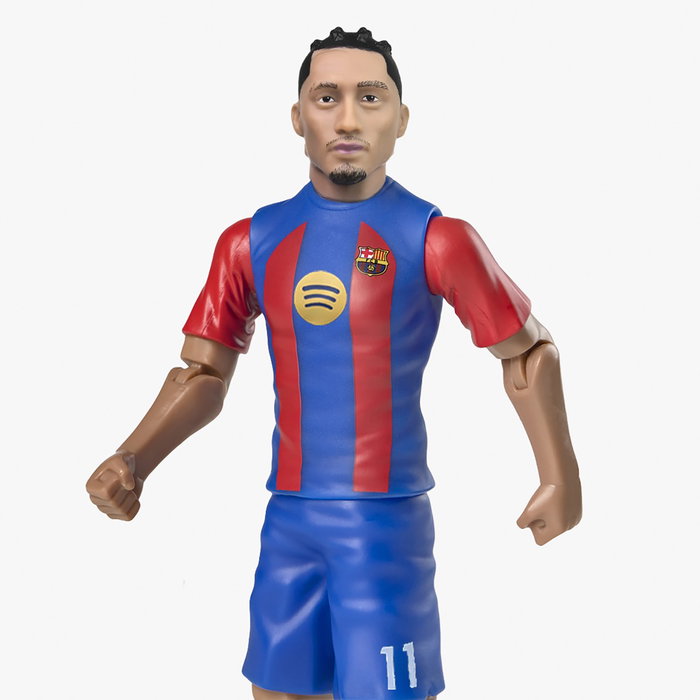 Banbo Toys Figura Articulable de Raphinha FC Barcelona 20 cm 80693 - Figura Coleccionable de Fútbol de PVC