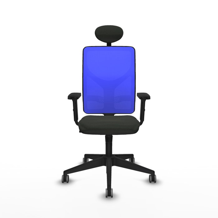 PIQUERAS Y CRESPO Silla de oficina Motilla con mecanismo Sincro, Azul y Negro