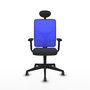 PIQUERAS Y CRESPO Silla de oficina Motilla con mecanismo Sincro, Azul y Negro