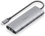 AISENS USB-C Dock 8 en 1 Gris con HDMI 4K y RJ45