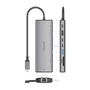 Aisens USB-C Dock 8 en 1 ASUC-8P033-GR Gris con HDMI, RJ45 y PD 100W