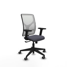 PIQUERAS Y CRESPO Silla de oficina Motilla con mecanismo Sincro, Gris oscuro y Blanco