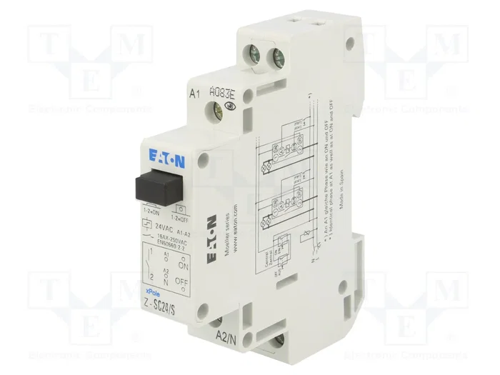 EATON ELECTRIC Z-SC24/S Relé de instalación biestable 24V AC EATON ELECTRIC Z-SC24/S Relé de instalación biestable 24V AC