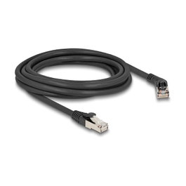 DeLOCK Cable de red RJ45 Cat.6A S/FTP 3 m negro con conector de 45°