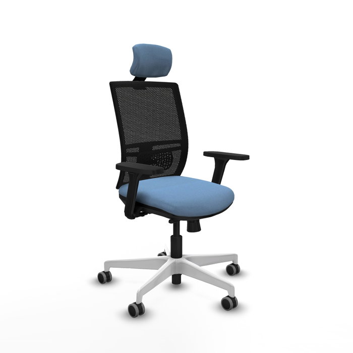 PIQUERAS Y CRESPO Silla de oficina Yunquera con mecanismo Sincro/Traslack Azul cielo y Negro PIQUERAS Y CRESPO Silla de oficina Yunquera con mecanismo Sincro/Traslack Azul cielo y Negro