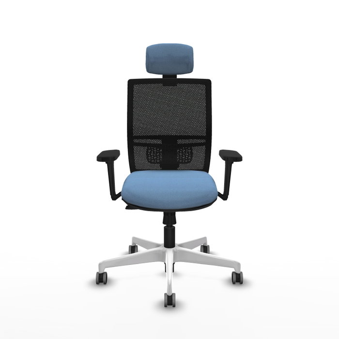 PIQUERAS Y CRESPO Silla de oficina Yunquera con mecanismo Sincro/Traslack Azul cielo y Negro PIQUERAS Y CRESPO Silla de oficina Yunquera con mecanismo Sincro/Traslack Azul cielo y Negro