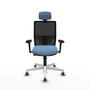 PIQUERAS Y CRESPO Silla de oficina Yunquera con mecanismo Sincro/Traslack Azul cielo y Negro