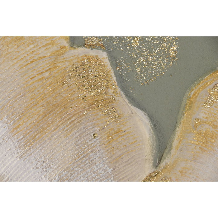 DKD Home Decor Cuadro Lienzo MDF Palmera Set de 2 (100x100x3 cm) Verde y Beige