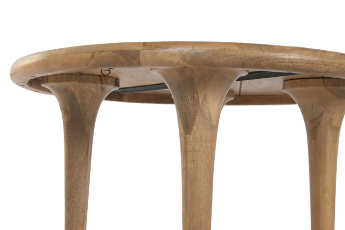 DKD Home Decor Mesa de Centro Mango Marrón 80x80x44