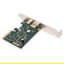 Digitus Tarjeta PCIe USB Tipo-C y Tipo-A, USB 3.2 Gen 2 (10 Gbit/s), PCIe 2.0 x1, Factor Full-height/Low-profile, Conexión Alimentación SATA 15 pines, Compatible Windows/Linux