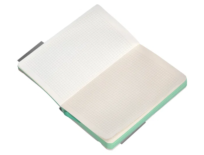 Antartik Cuaderno Antartik Notes A6 Cuadriculado Gris y Turquesa