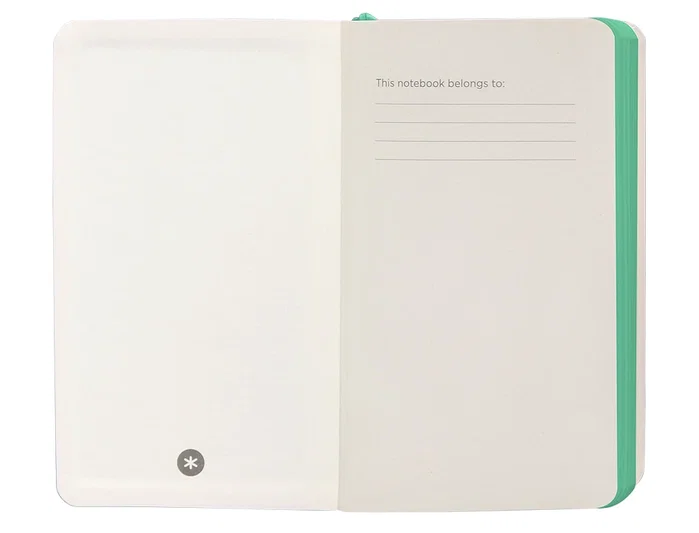Antartik Cuaderno Antartik Notes A6 Cuadriculado Gris y Turquesa