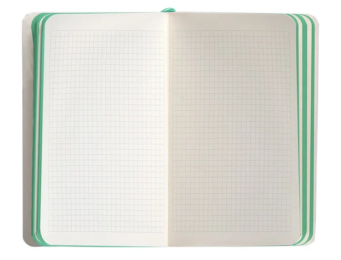 Antartik Cuaderno Antartik Notes A6 Cuadriculado Gris y Turquesa