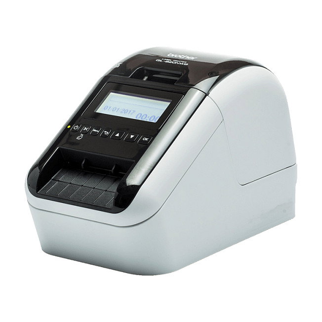 Brother QL-820NWBc - Etiquetadora Térmica Directa, USB/Wi-Fi/LAN/Bluetooth 5.2, 300 DPI, 176 mm/s, Blanco y Negro, Inalámbrica y Alámbrica