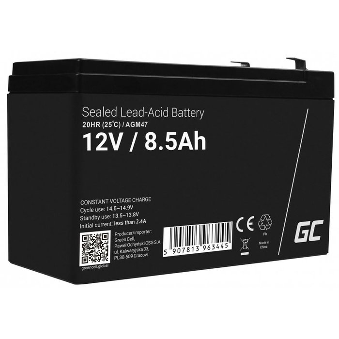 Green Cell AGM47 Batería Recargable Industrial 12V 8500mAh