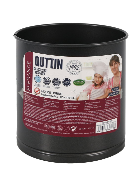 Quttin Molde para Horno con Cierre 14x14x12cm (Pack de 12)