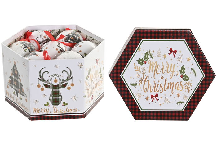 DKD Home Decor Decoracion Colgante Navidad Tradicional Multicolor PVC Set de 14 Piezas 21 x 15.5 x 24 cm