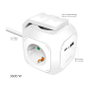 LogiLink Regleta tipo cubo con 4 tomas de seguridad y puertos USB-A y USB-C 20W PD
