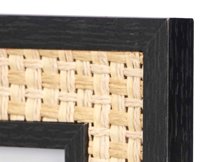 Giftdecor Portafotos Negro Cuerda 13 x 18 cm Madera MDF (Set de 12)
