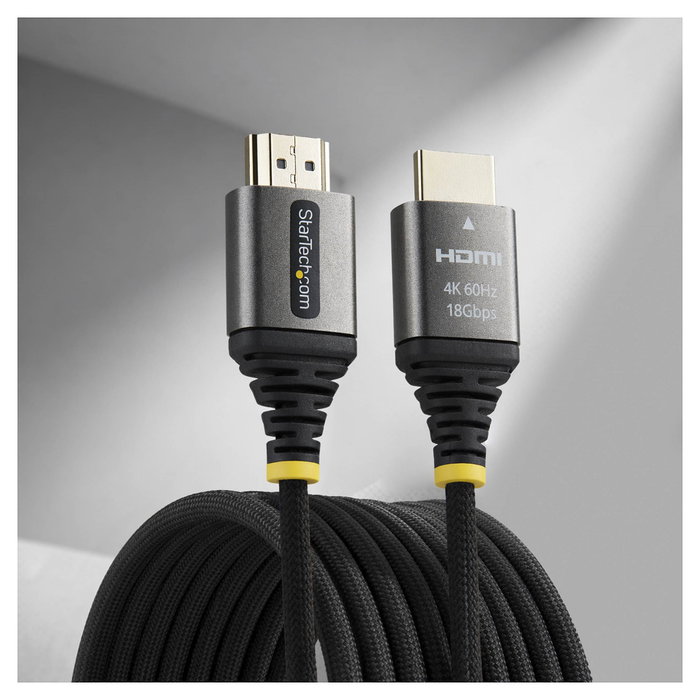 StarTech Cable HDMI Certificado Premium de 2m, 4K a 60Hz, Negro y Plata StarTech Cable HDMI Certificado Premium de 2m, 4K a 60Hz, Negro y Plata