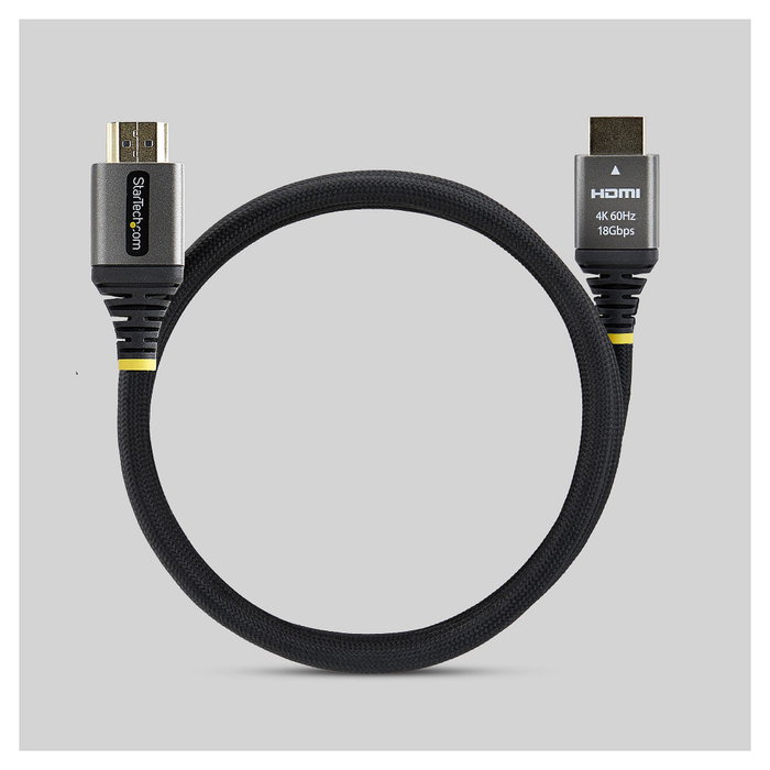 StarTech Cable HDMI Certificado Premium de 2m, 4K a 60Hz, Negro y Plata StarTech Cable HDMI Certificado Premium de 2m, 4K a 60Hz, Negro y Plata