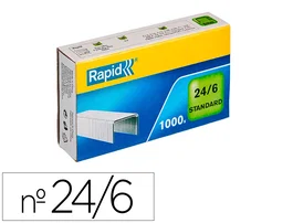 Rapid Grapas Estándar 24-6 Galvanizadas Caja De 1000