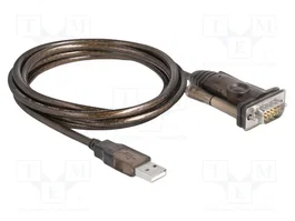 DeLOCK Adaptador USB 2.0 Tipo-A a Serial RS-232 D-Sub 9 Macho, 1,5 m
