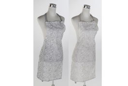 DKD Home Decor Delantal Paisley cream Set de 2 piezas 60 x 80 x 0.5 cm Algodón/Poliéster Beige/Blanco