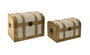 DKD Home Decor Baúl 32 x 30.5 x 41 cm Marrón Beige Set de 2 Unidades