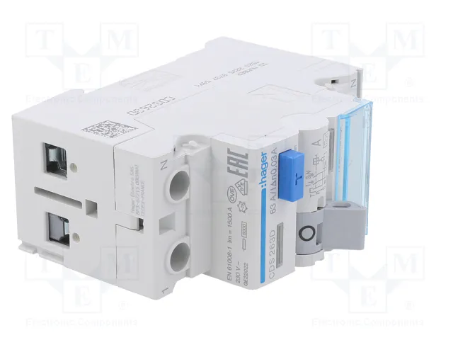 HAGER Interruptor diferencial 63A 30mA 1+N