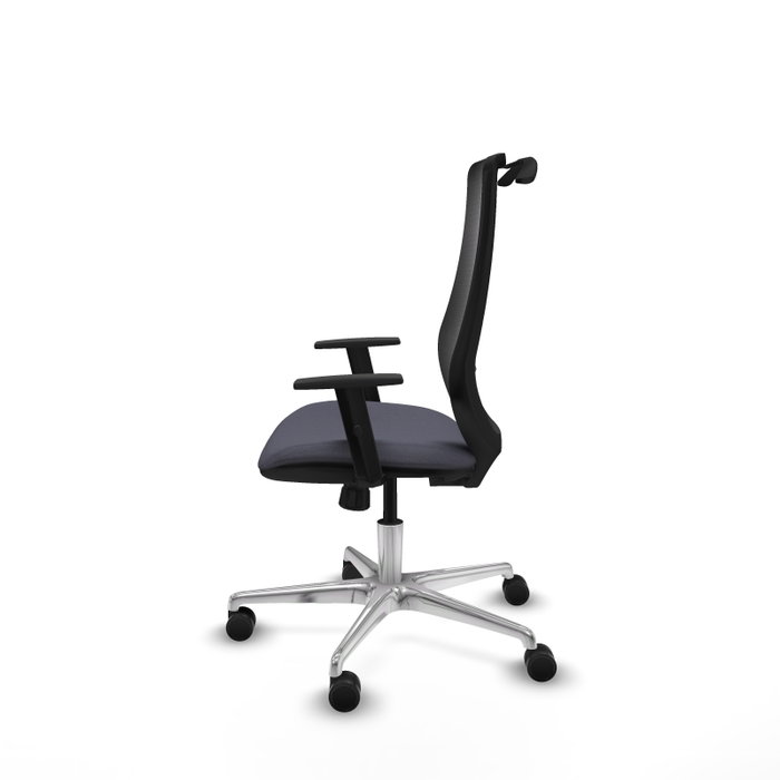 PIQUERAS Y CRESPO Silla de oficina Mardos con Mecanismo Sincro Gris oscuro y Negro