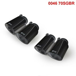 Remus Set de 4 Colas de 102 mm Cromo Negro Corte Recto y Angulado